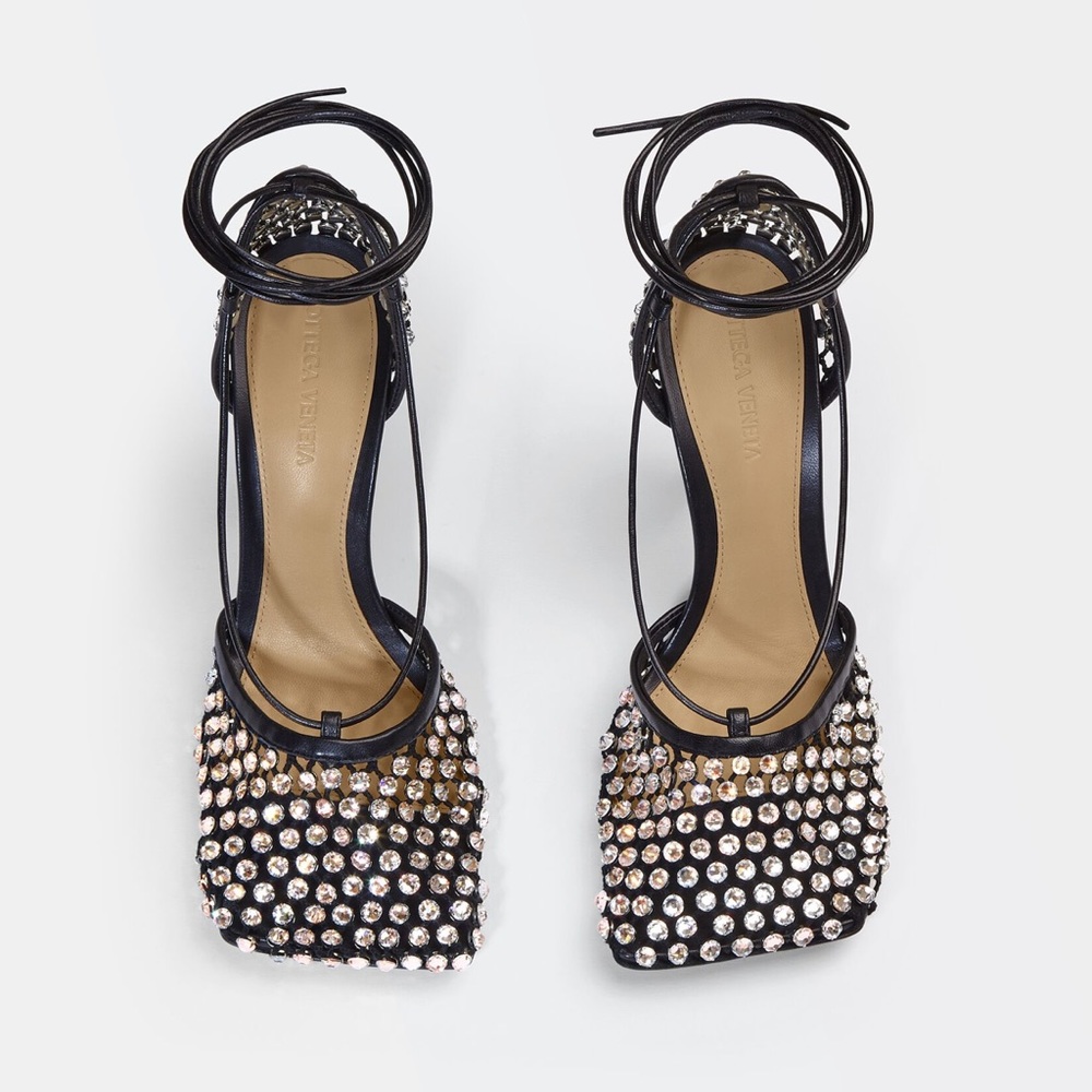 BOTTEGA VENETA SPARKLE STRETCH SANDALS